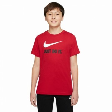 Bērnu Krekls ar Īsām Piedurknēm Nike Sportswear Just Do It Sarkans