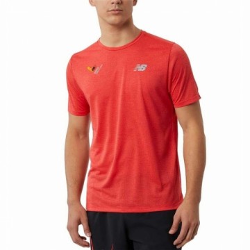 Спортивная футболка с коротким рукавом New Balance Impact Run Оранжевый