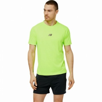 Īsroku Sporta T-krekls New Balance Laima zaļa