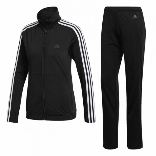 Sieviešu Sporta Tērps Adidas Three Stripes Melns image 1