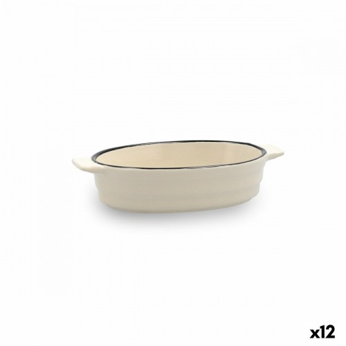 Kastrolis Quid Cocco Ovāls Keramika Balts (18 x 11 x 4 cm) (Pack 12x) image 3