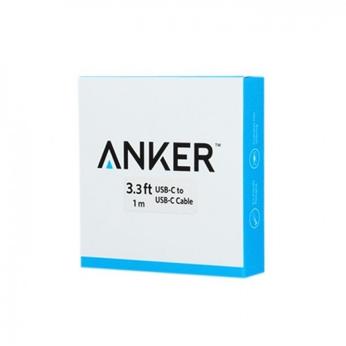 Anker  
       Universal  
       USB-C to USB-C cable 1m A8180 
     Black image 1