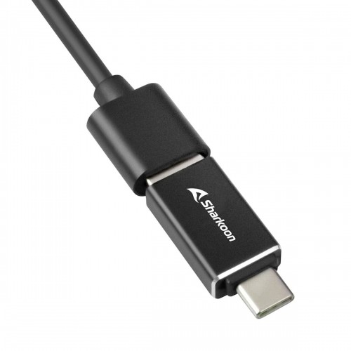 4-Port USB Hub Sharkoon Melns image 2