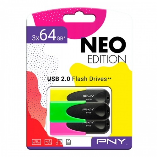 USB Zibatmiņa PNY 64 GB (3 uds) image 1