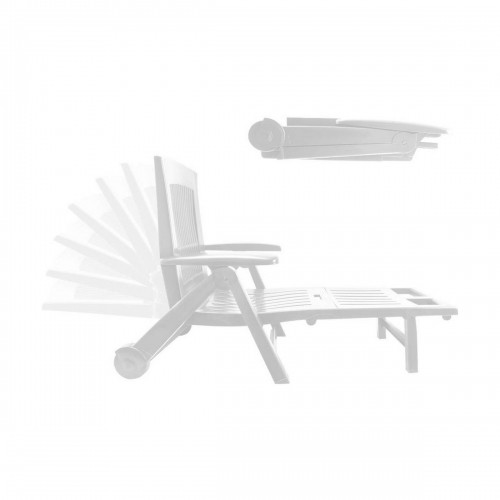 Шезлонг IPAE Progarden Zircone Locīšana Ar riteņiem Balts polipropilēns (72 x 195 x 101 cm) image 1