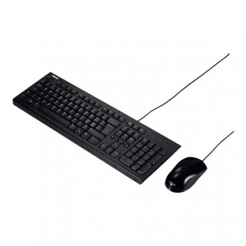Asus U2000 Keyboard and Mouse Set,  Wired, Mouse included, RU, Black image 1