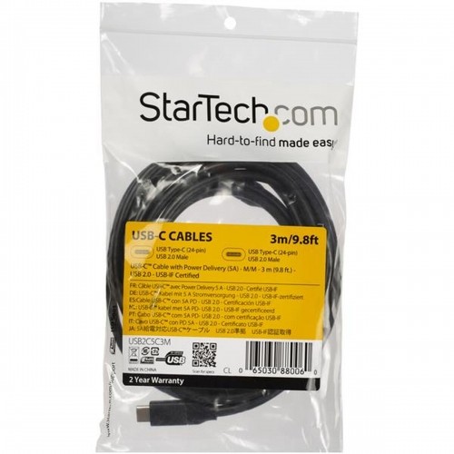 USB-C-кабель Startech USB2C5C3M Чёрный image 3