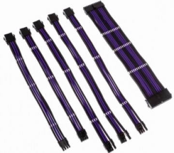 PSU Kabeļu Pagarinātāji Kolink Core 6 Cables Black / Titan Purple
