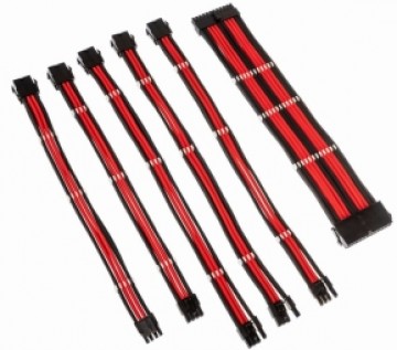 PSU Kabeļu Pagarinātāji Kolink Core 6 Cables Black / Red