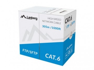 Lanberg Cable SFTP Cat.6 CU 305 m wire grey