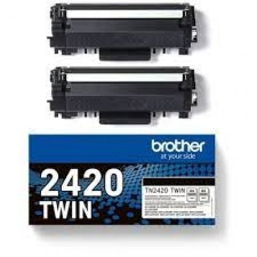 Brother TN-2420TWIN Toneru komplekts 2x 3`000 lapām (HL-L2310, DCP-L2510, MFC-L2710) image 1