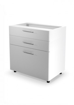 Halmar VENTO DS3-80/82 lower cabinet with drawers, color: white/white
