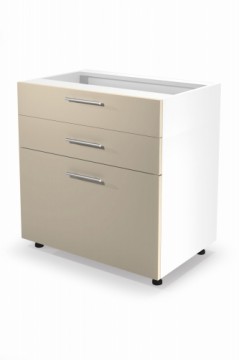 Halmar VENTO DS3-80/82 lower cabinet with drawers, color: white/beige