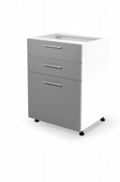 Halmar VENTO DS3-60/82 lower cabinet with drawers, color: white/light grey