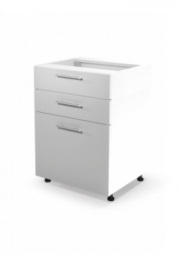 Halmar VENTO DS3-60/82 lower cabinet with drawers, color: white/white