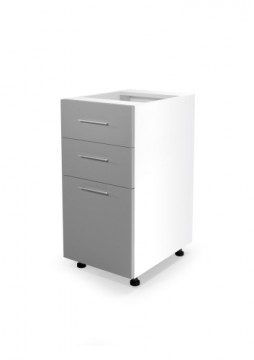 Halmar VENTO DS3-40/82 lower cabinet with drawers, color: white/light grey