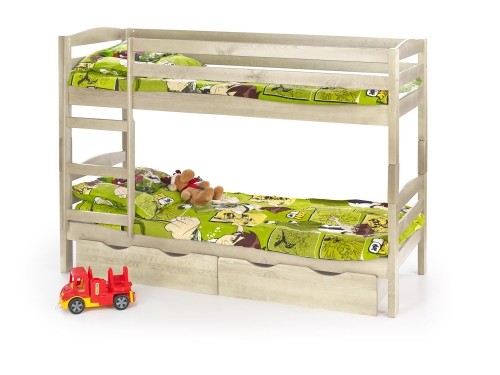 Halmar SAM bunk bed with mattresses color: pine image 1