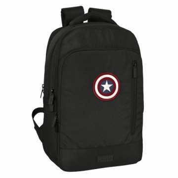 CapitÁn AmÉrica Рюкзак для ноутбука и планшета с USB-выходом Capitán América Чёрный