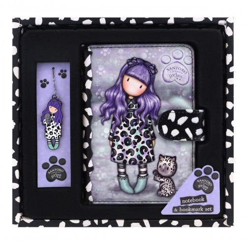 Канцелярский Набор Gorjuss Smitten kitten Фиолетовый Чёрный Белый image 1