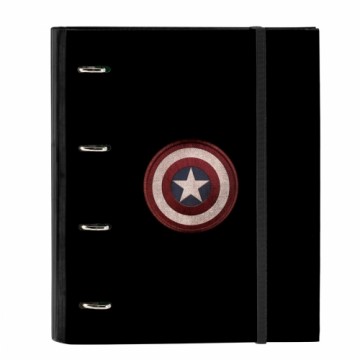 CapitÁn AmÉrica Gredzenveida stiprinājums Capitán América Melns (27 x 32 x 3.5 cm)