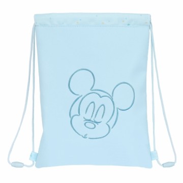 Mugursoma ar lencēm Mickey Mouse Clubhouse Gaiši Zils (26 x 34 x 1 cm)