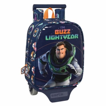 Школьный рюкзак с колесиками Buzz Lightyear Тёмно Синий (22 x 27 x 10 cm)