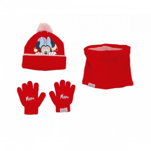 Шапка, перчатки и хомут на шею Minnie Mouse Lucky Красный image 1