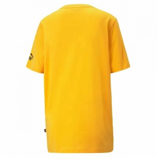 Vīriešu Krekls ar Īsām Piedurknēm Puma Essential Logo Repeat Graphic Dzeltens image 2
