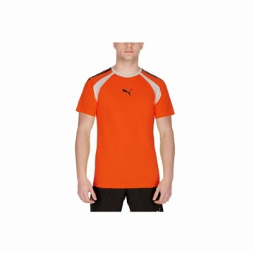 Vīriešu Krekls ar Īsām Piedurknēm Puma Team Liga Tenisa Oranžs