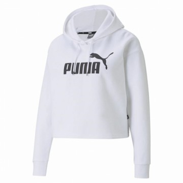 Sieviešu Sporta Krekls ar Kapuci Puma Essentials Logo Balts