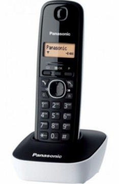 Panasonic  
         
       Cordless KX-TG1611FXW Black/White, Caller ID, Phonebook capacity 50 entries, Built-in display, Wireless connection,