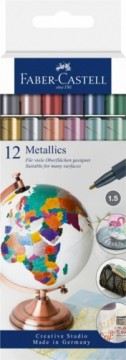 Värvimarkerid Faber-Castell metallics 12-värvi