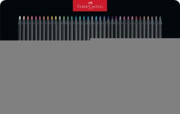 Värvipliiatsid Faber-Castell Black Edition 36-värvi pastell metallkarbis