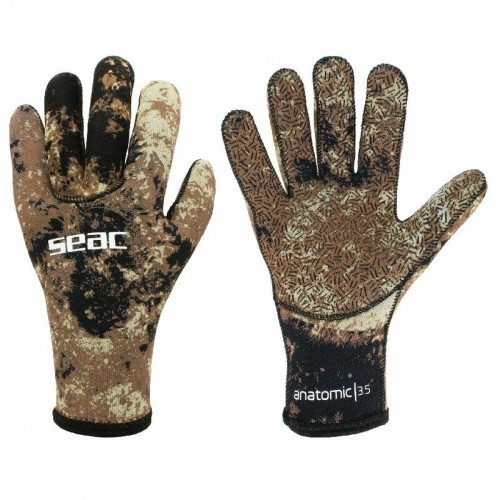 Fishing gloves Seac Seac Camo 3,5 MM Коричневый image 1