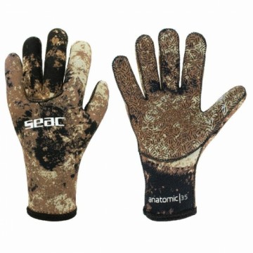 Fishing gloves Seac Seac Camo 3,5 MM Коричневый