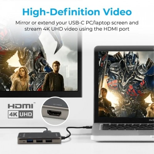 PROMATE PrimeHub-Lite USB-C Multimedia Hub / 4K HDMI / USB3.0 / SD / PD image 3