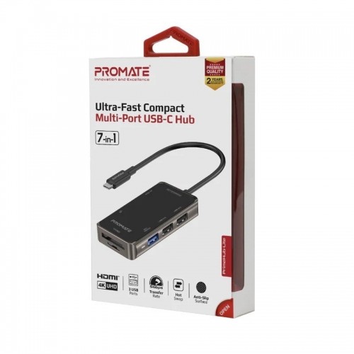 PROMATE PrimeHub-Lite USB-C Multimedia Hub / 4K HDMI / USB3.0 / SD / PD image 5