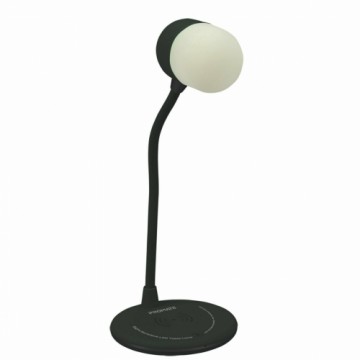PROMATE LumiQi LED Galda Lampa ar Bezvadu uzlādi un Bluetooth skaļruni