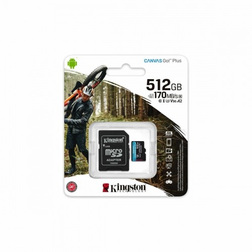 Mikro SD Atmiņas karte ar Adapteri Kingston SDCG3/512GB          Klase Nr. 10 / Klase 10 512 GB UHS-I image 2