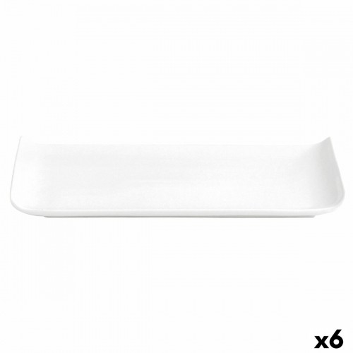 Тарелка Quid Chef Baguette Керамика Белый (25 x 12 cm) (Pack 6x) image 3
