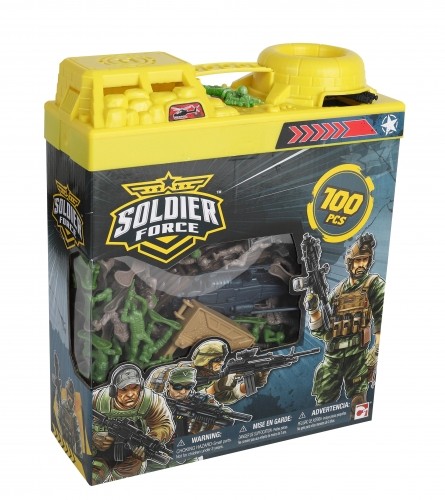 CHAP MEI rotaļlietu komplekts Soldier Force Bucket, 100 pcs., 545032 image 1