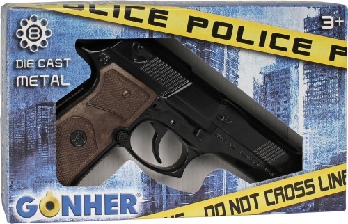 Gonher Guns GONHER policista pistole, 8 šāviņi, melna, 39/6 image 5