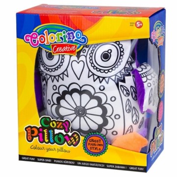 Colorino Kids COLORINO CREATIVE Owl pillow for coloring, 91312PTR