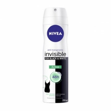 Izsmidzināms dezodorants Black & White Invisible Active Nivea (200 ml)