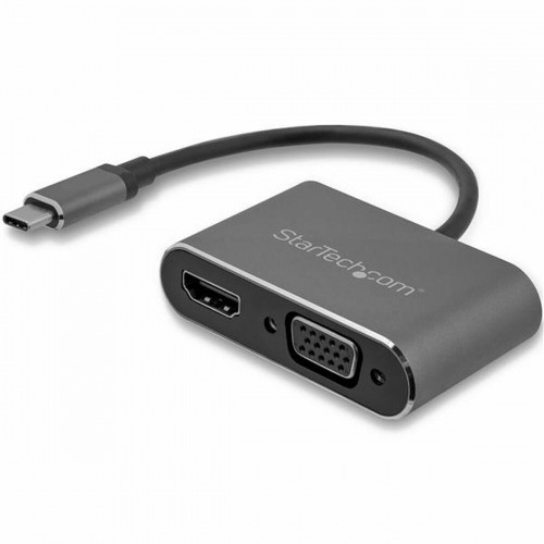 Адаптер USB C — VGA/HDMI Startech CDP2HDVGA            Чёрный image 1
