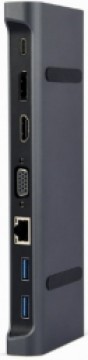 Dokstacija Gembird USB Type-C 9-in-1