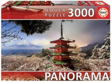 Educa Puzzle 3000 Items Mount Fuji, Pagoda Chureito