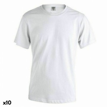 Bigbuy Fashion Unisex Krekls ar Īsām Piedurknēm 145860 Balts (10 gb.)