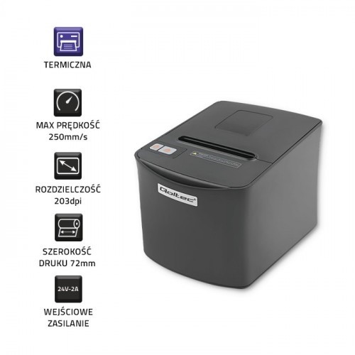 Qoltec Receipt printer voucher thermal, USB, LAN image 4