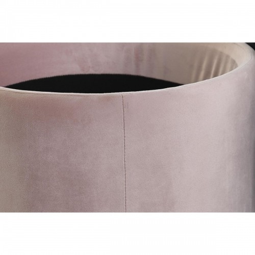 подставка для ног DKD Home Decor Чёрный Розовый Металл полиэстер (42 x 42 x 42 cm) image 2